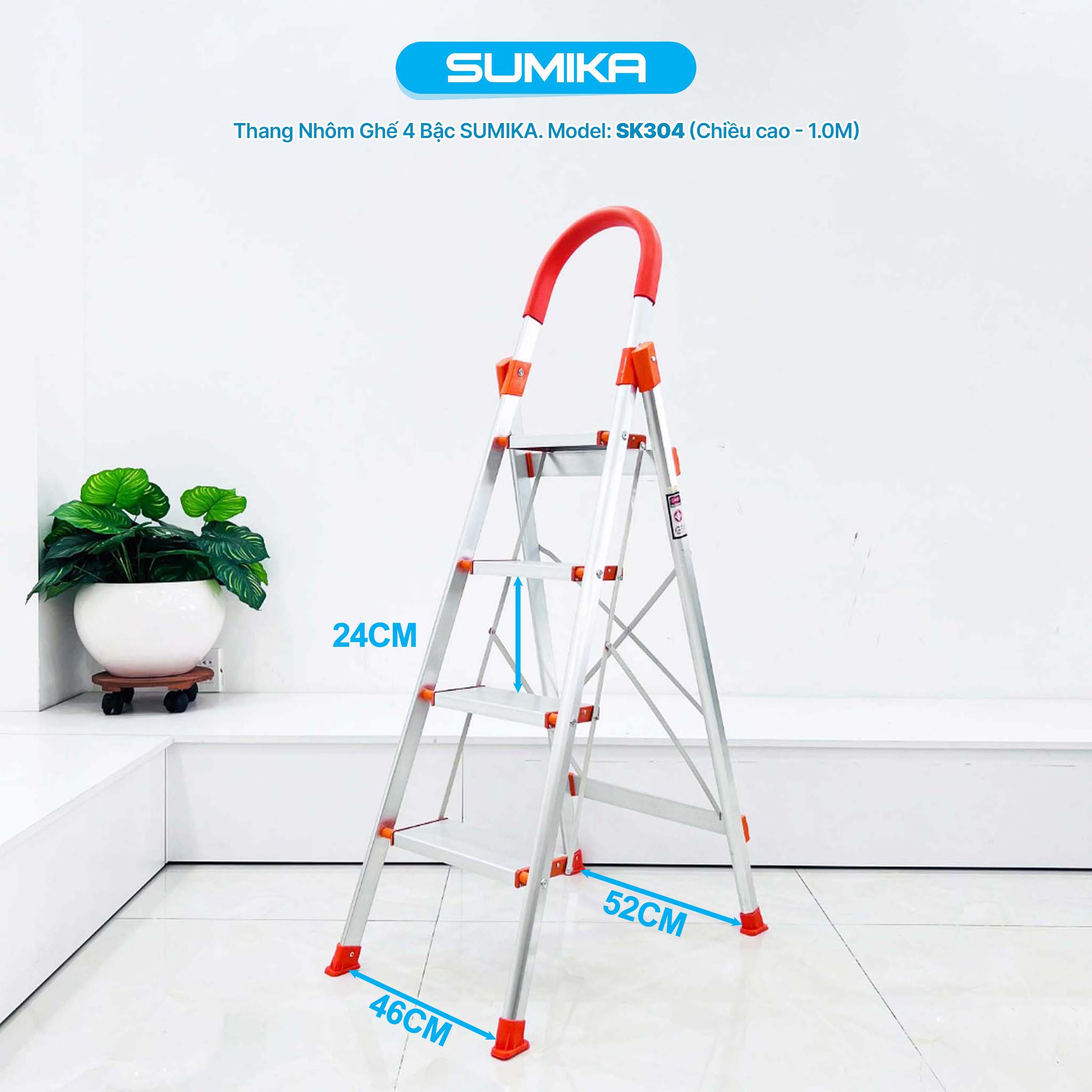 Thang ghế gấp gọn gia đình Sumika SK304 - Ảnh 7