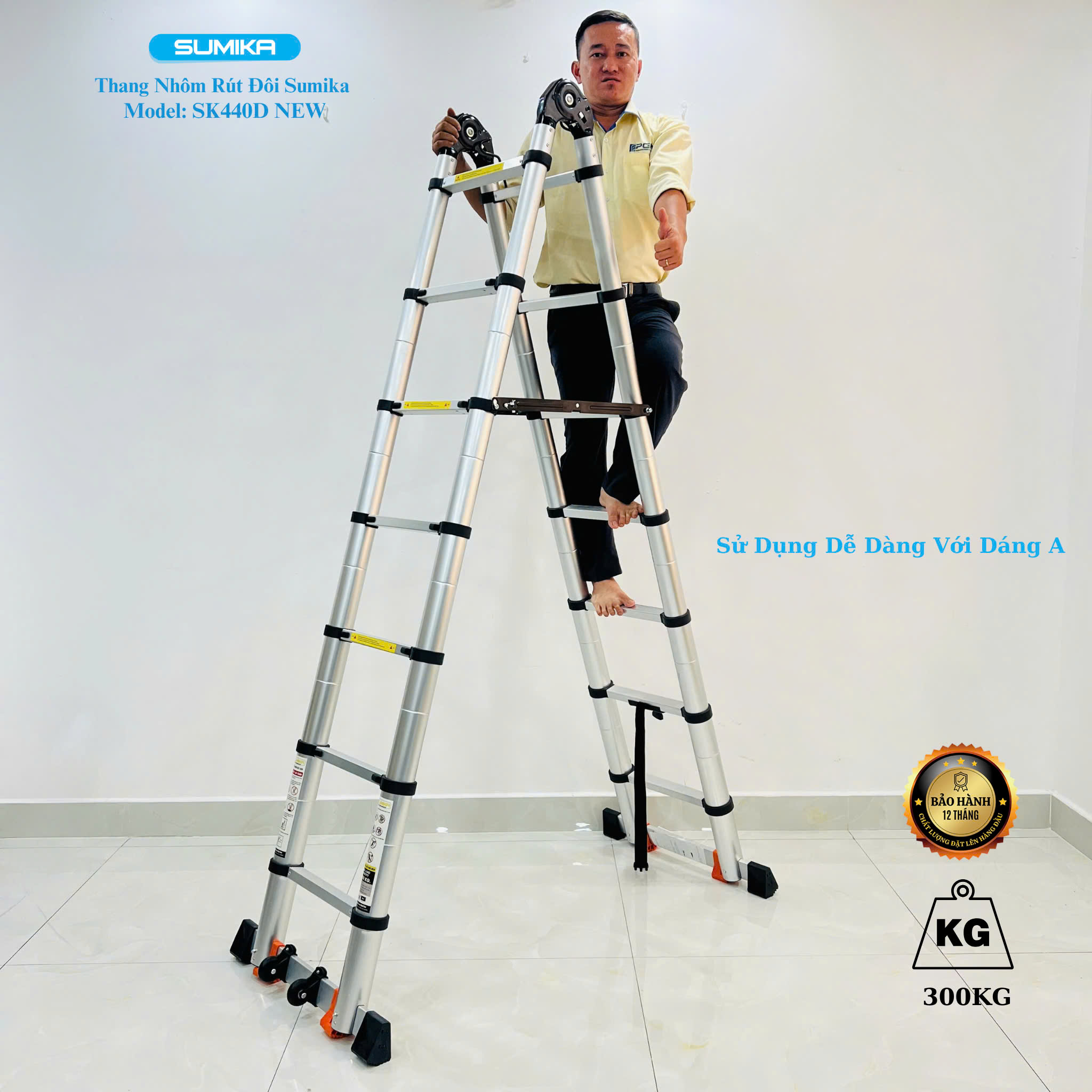 Thang Nhôm Rút đôi Sumika SK440D New (2m2+2m2) - Ảnh 4