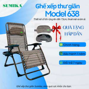 GHẾ THƯ GIÃN XẾP GỌN SUMIKA 638 - NGANG 73CM