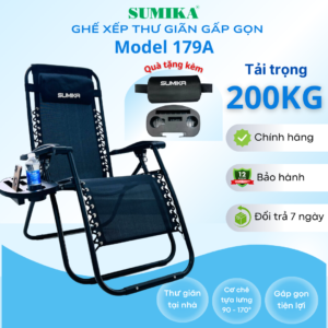 Ghế xếp thư giãn Sumika 179A - khóa kim loại - tải trọng 200kg
