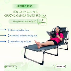 GIƯỜNG XẾP THƯ GIÃN 5 CẤP ĐỘ SUMIKA 183A