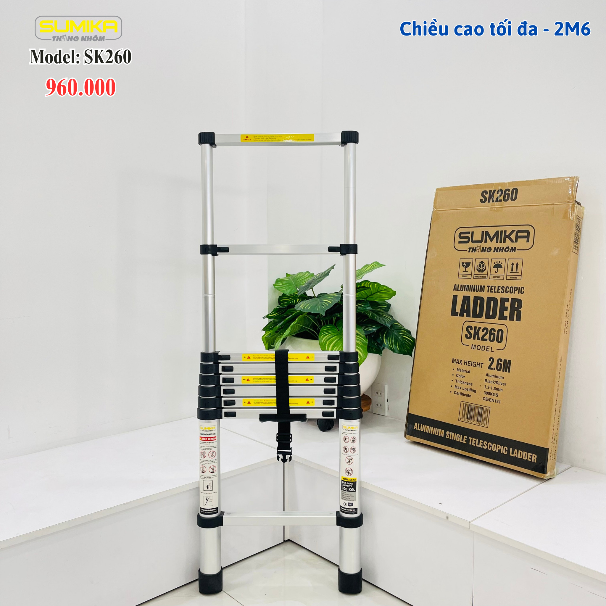 Thang rút đơn Sumika SK260 (2,6m) - Ảnh 5