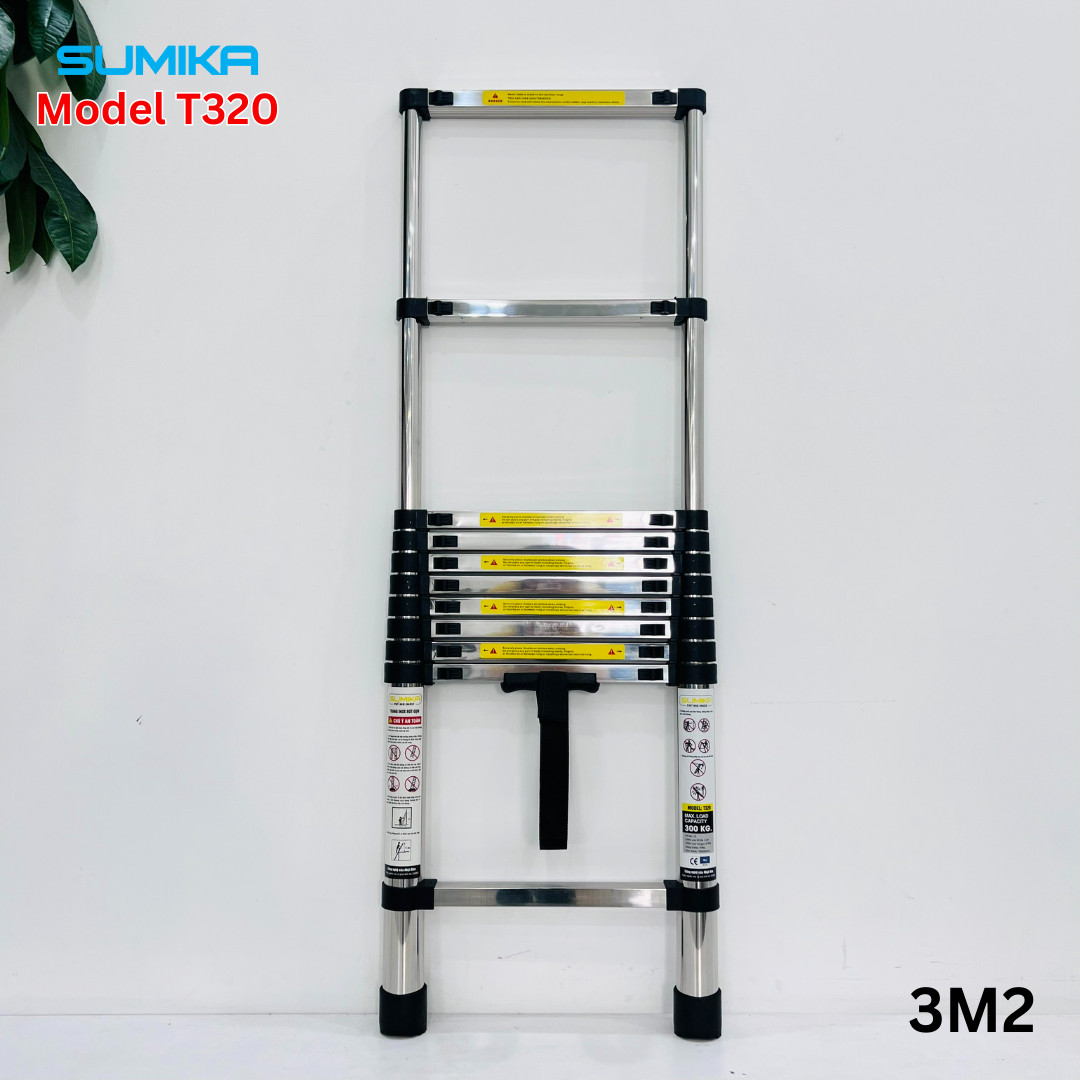 Thang rút đơn inox Sumika T320 (3,2m) - Ảnh 3
