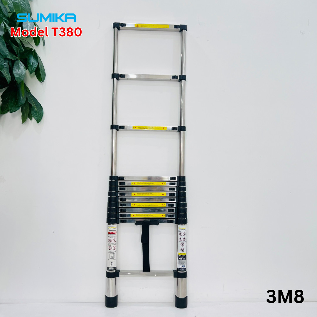 Thang rút đơn Inox Sumika T380 ( cao 3,8m) - Ảnh 4