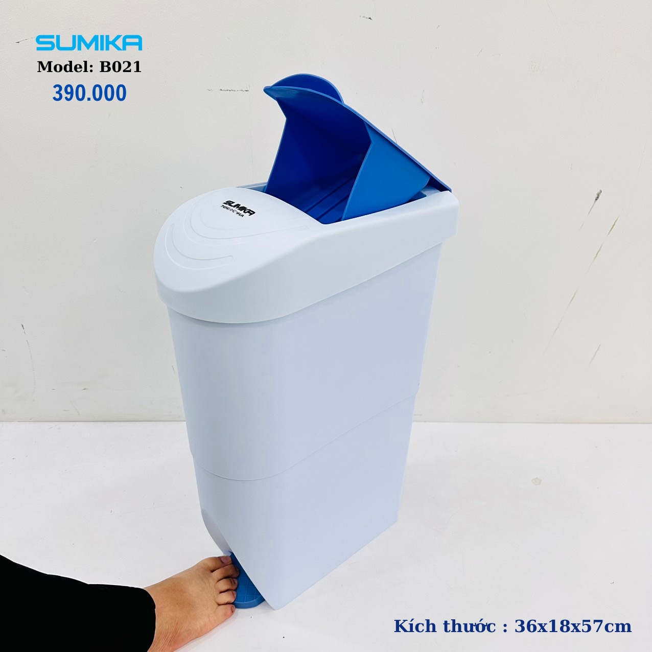 Thùng Rác Nhựa Toilet SUMIKA Model - B021 - Ảnh 2
