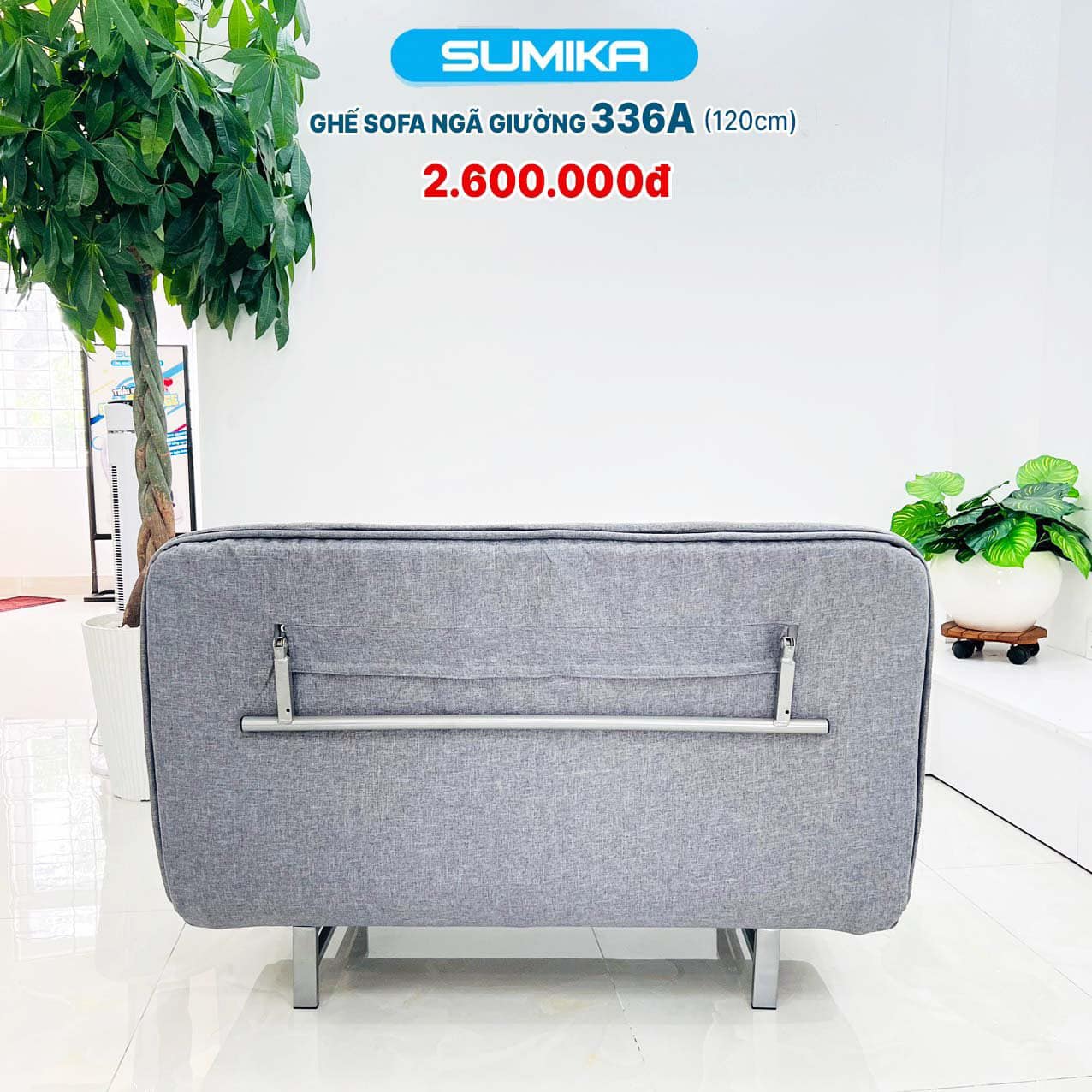 Giường xếp gấp gọn thành Sofa SUMIKA 336A, rộng 120cm - Ảnh 6