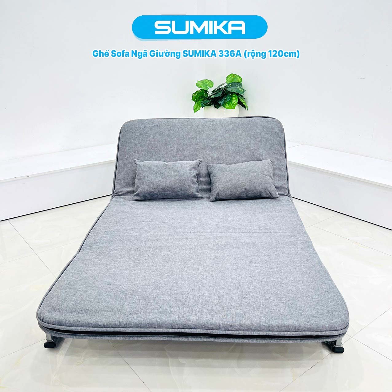 Giường xếp gấp gọn thành Sofa SUMIKA 336A, rộng 120cm - Ảnh 3