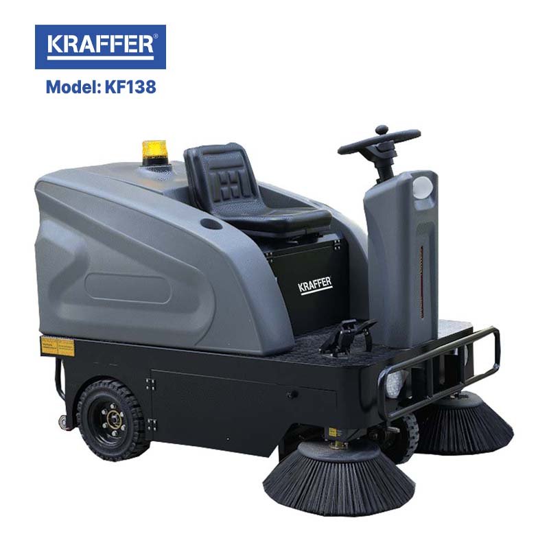 Máy quét rác ngồi lái Kraffer KF138 sử dụng pin