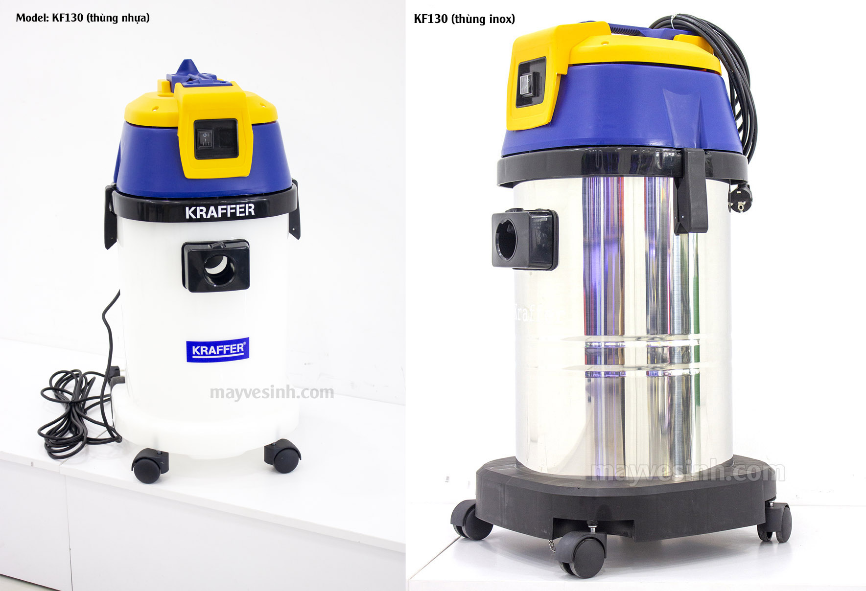 MÁY HÚT NƯỚC KRAFFER KF130 THÙNG NHỰA - Ảnh 4
