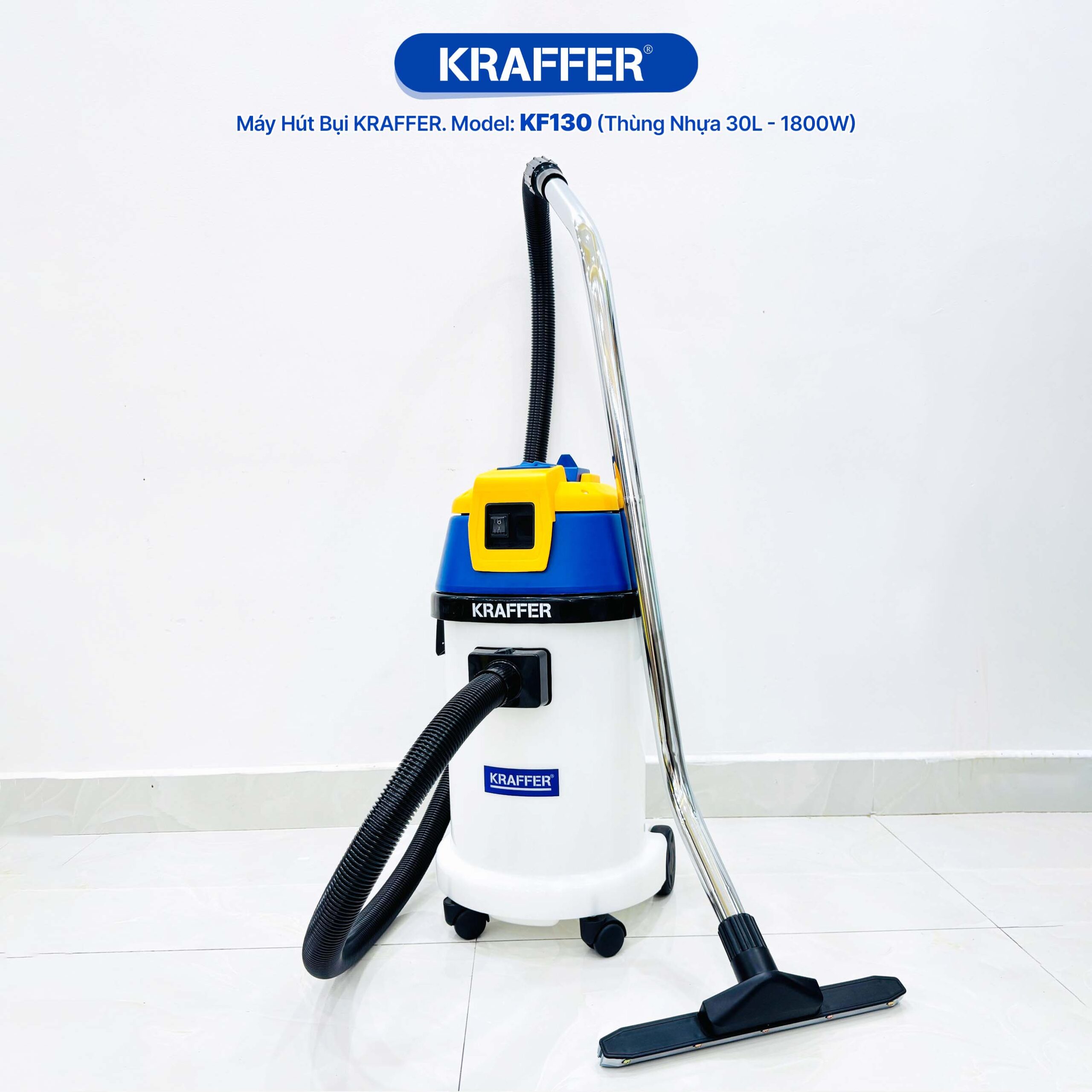 MÁY HÚT NƯỚC KRAFFER KF130 THÙNG NHỰA - Ảnh 7