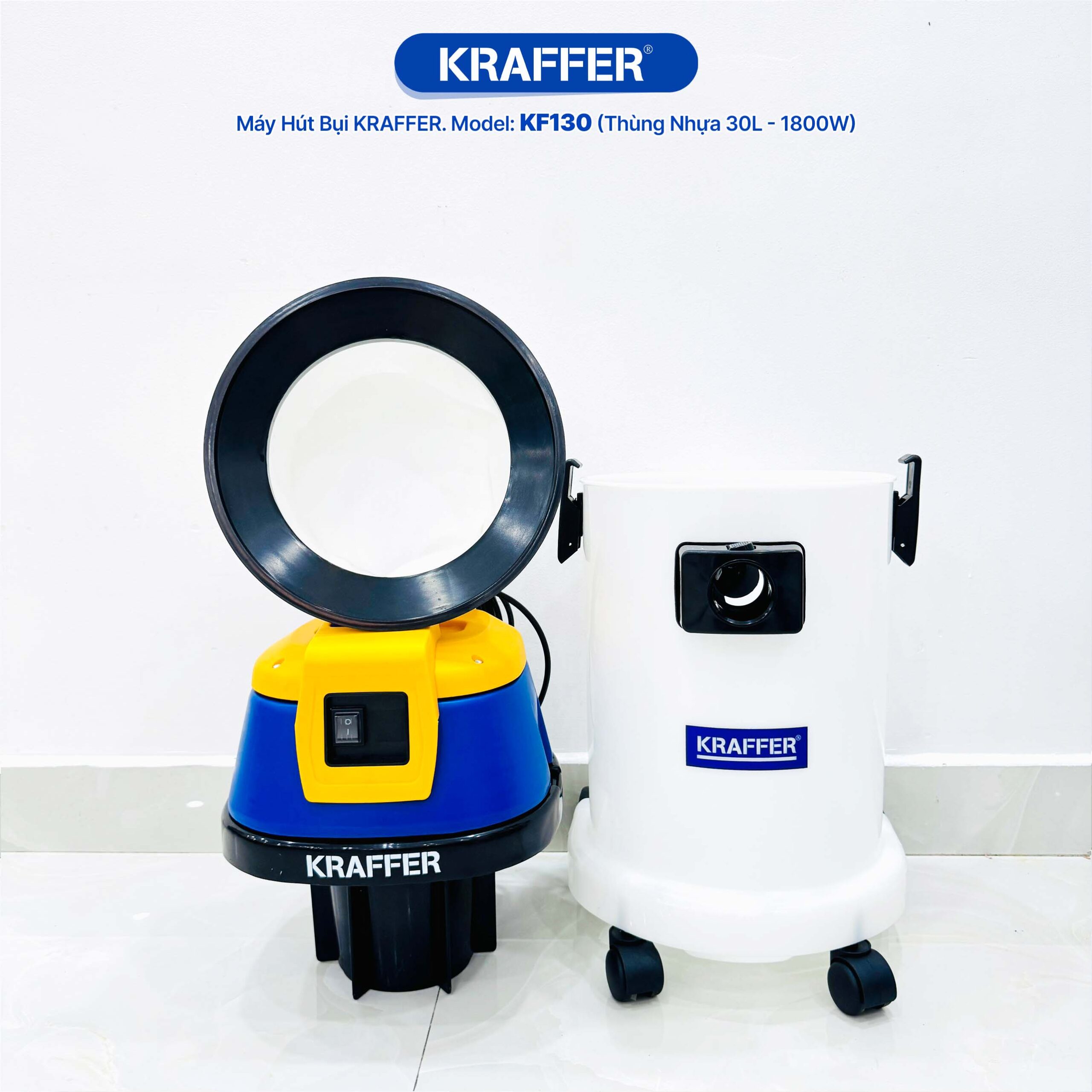 MÁY HÚT NƯỚC KRAFFER KF130 THÙNG NHỰA - Ảnh 9
