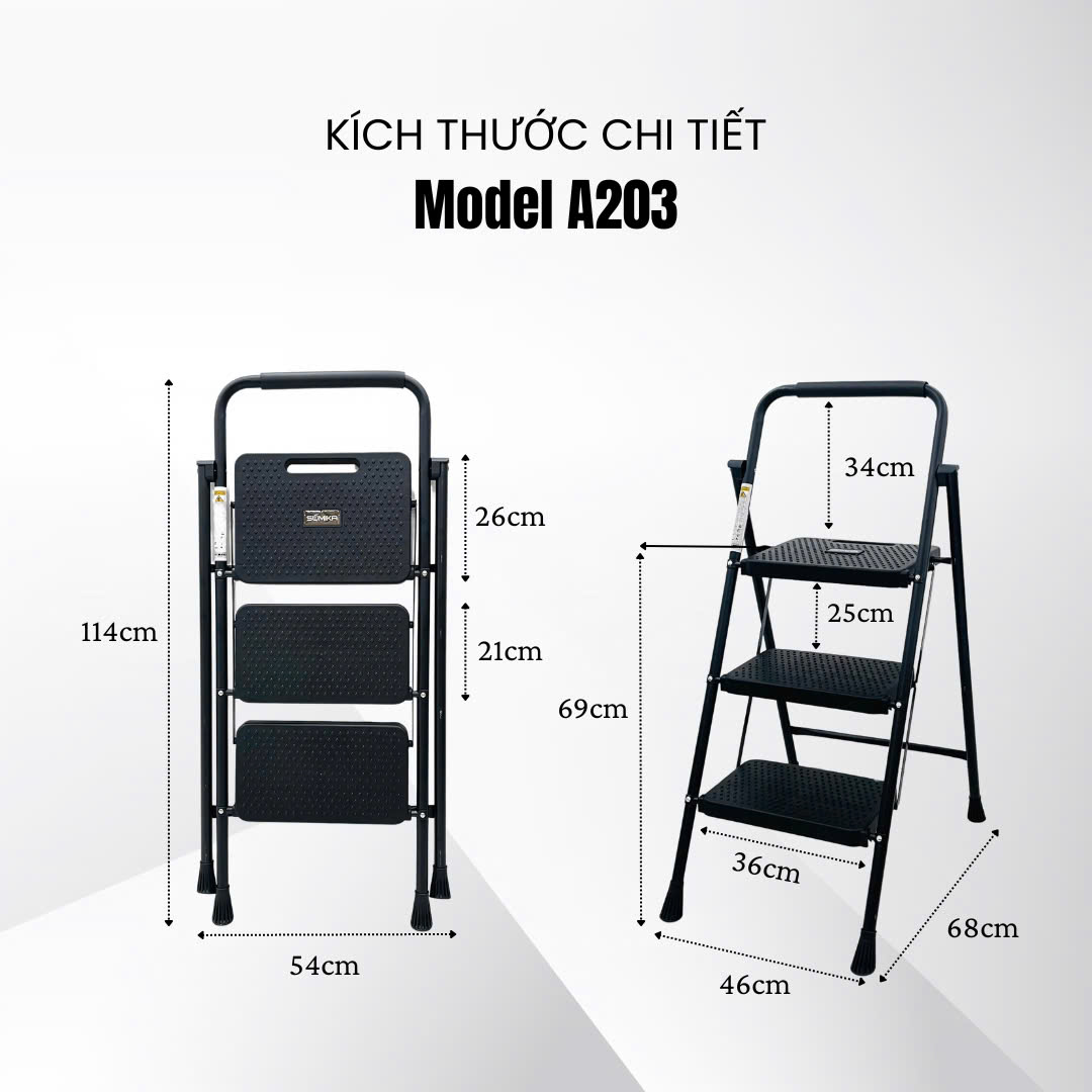 THANG GHẾ GIA ĐÌNH SUMIKA A203 3 BẬC ( Thép carbon)